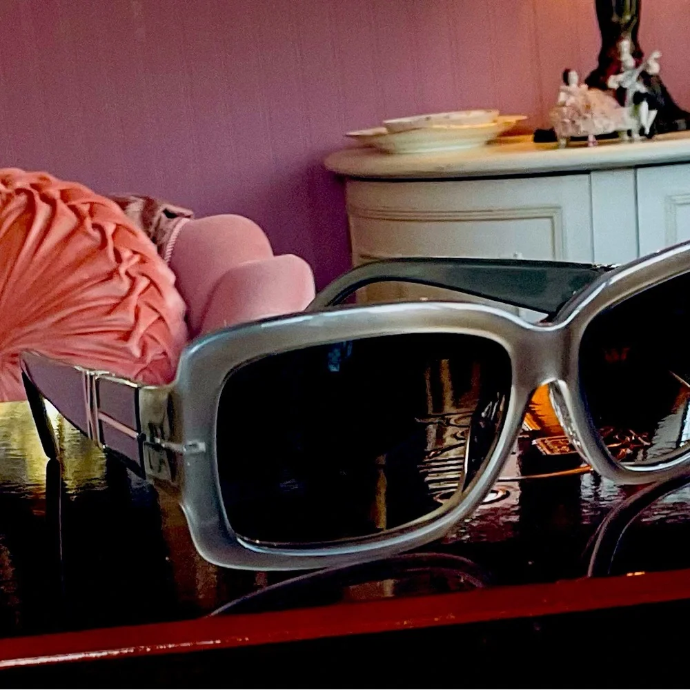 Karl Lagerfeld Silver Rectangular Sunglasses Retail$228 - Picture 10 of 11